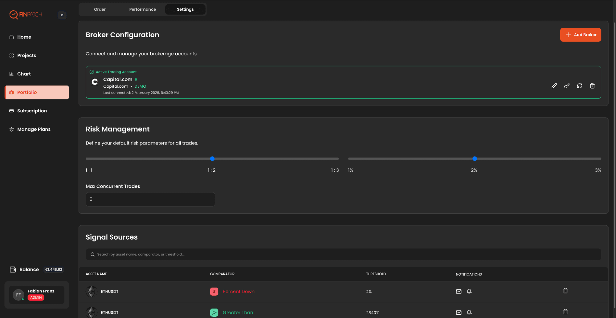 NexPatch / finPatch Plattform screenshot 5