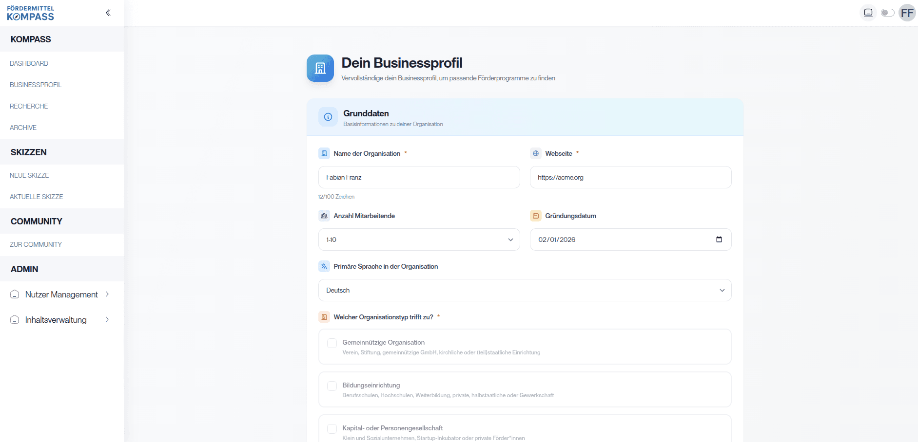 Fördermittel Kompass screenshot 3